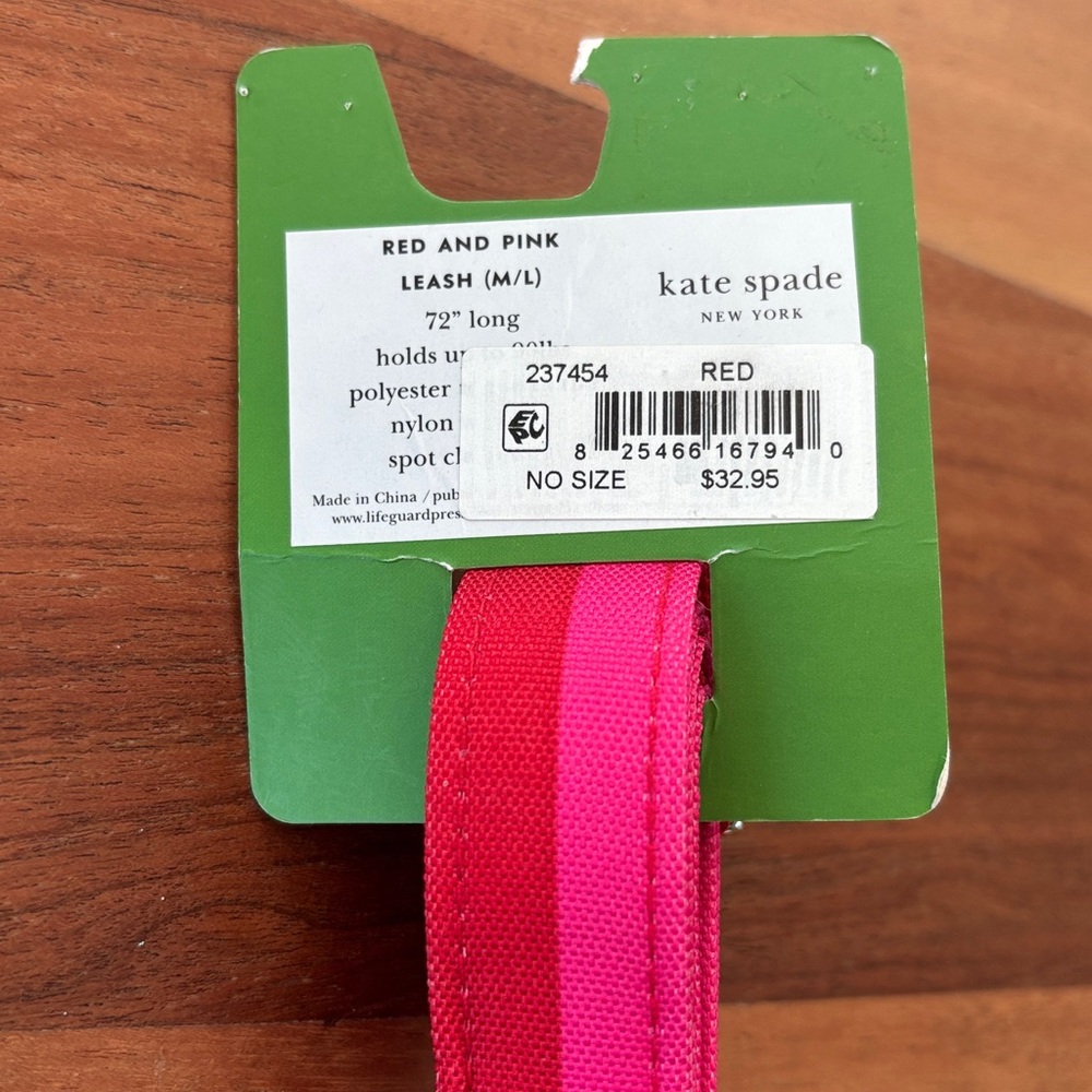 kate spade Red and Pink Dog leash - Picture 3 of 3